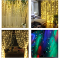 Cortina de Luces LED 3x3m con Control Remoto