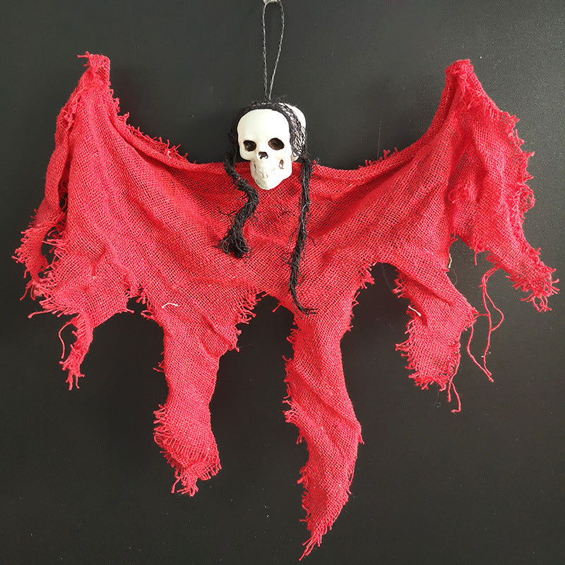 Calavera colgante decorativa roja